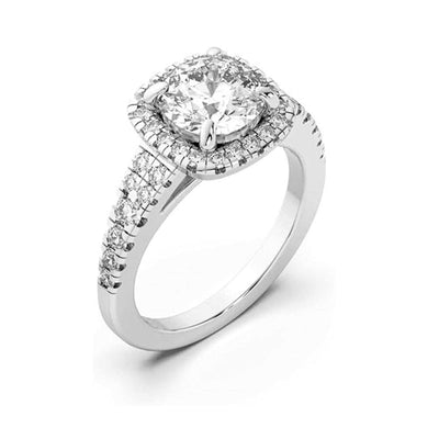 Moissanite Halo Style Ring For Women 2 CTW