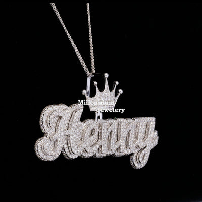 Custom Henny Moissanite Diamond Iced Out Hip Hop Pendant With Crown Third