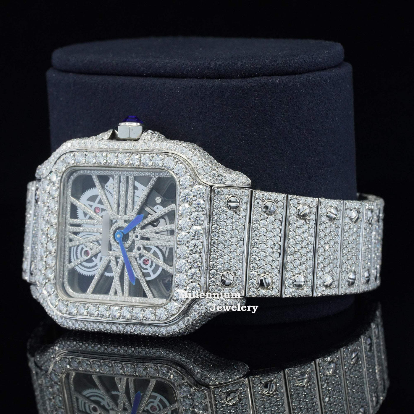 Moissanite Diamond Watch in Unique Style Fully Iced Out Watch Strap