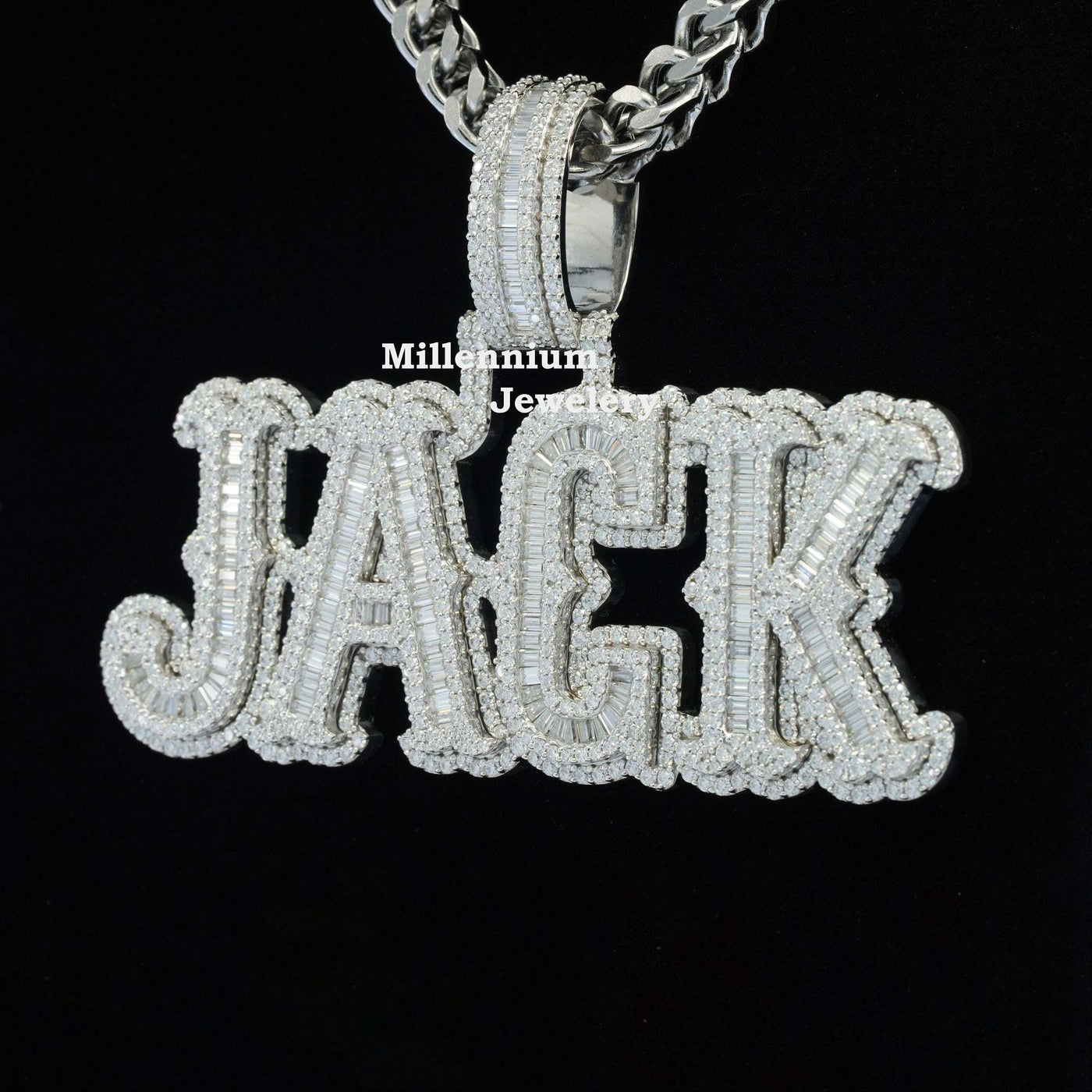 Fabulous Iced Out Moissanite Diamond Hip Hop JACK Name Pendant Body