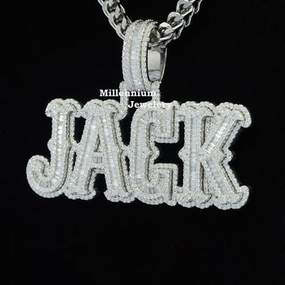 Fabulous Iced Out Moissanite Diamond Hip Hop JACK Name Pendant Body