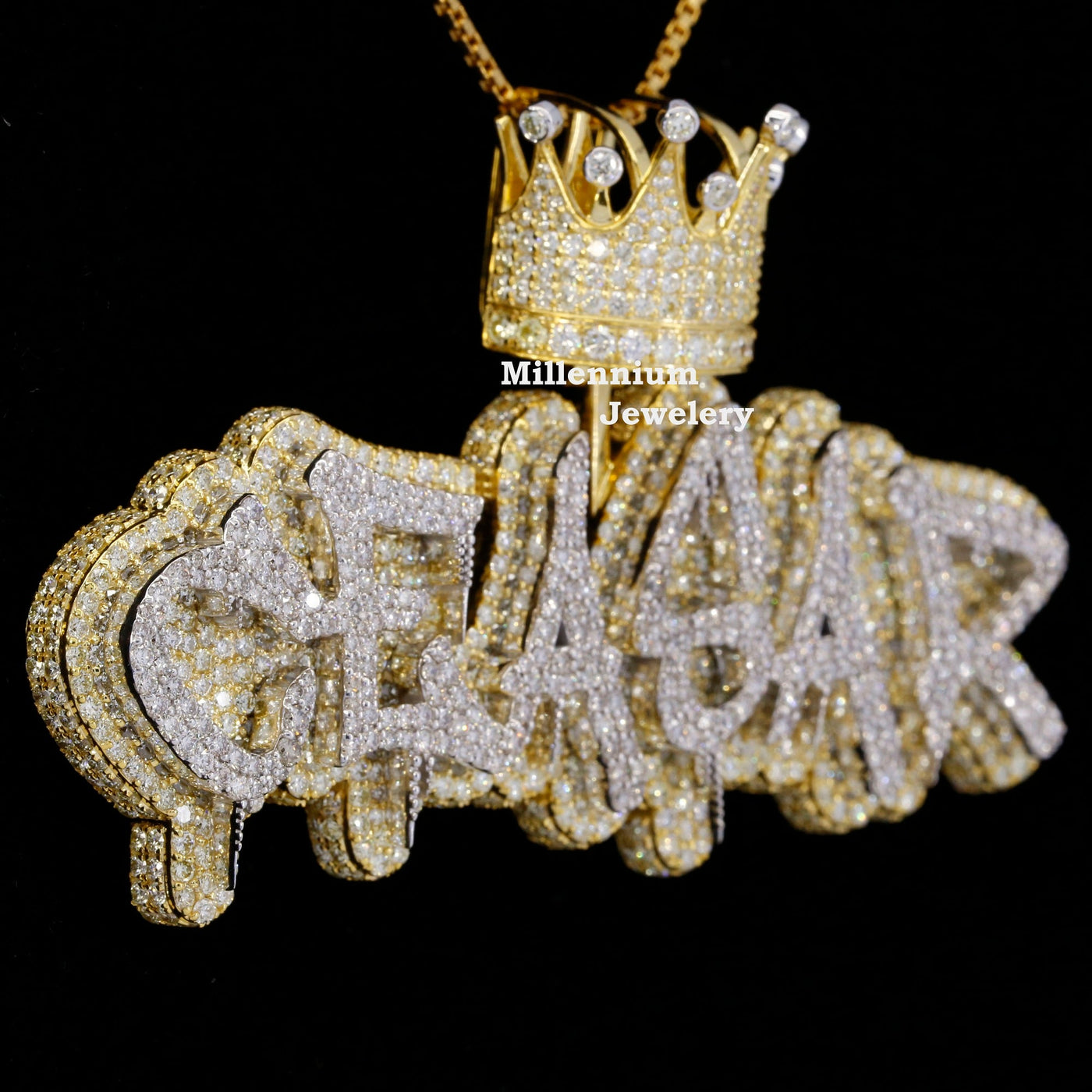 Custom Ceasar Name Moissanite Diamond Totally Stylish Hip Hop Pendant Third