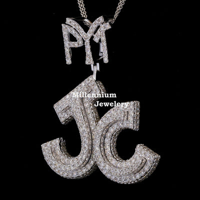 Custom Pyt Jc Moissanite Round Diamond Iced Out Hip Hop Pendant Second