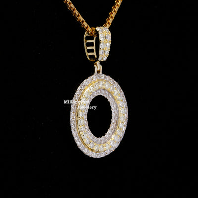 Custom O Impressive Moissanite Round Shape Diamond Hip Hop Pendant Third