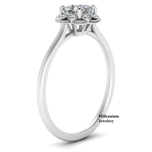 Cushion and Round Cut 1.50ct Moissanite Diamond