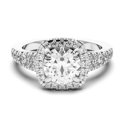 Moissanite Halo Style Ring For Women 2 CTW