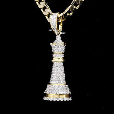 Chess Queen Shape Iced Out Hip Hop Moissanite Pendant Forth