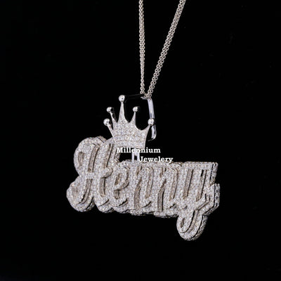 Custom Henny Moissanite Diamond Iced Out Hip Hop Pendant With Crown Second