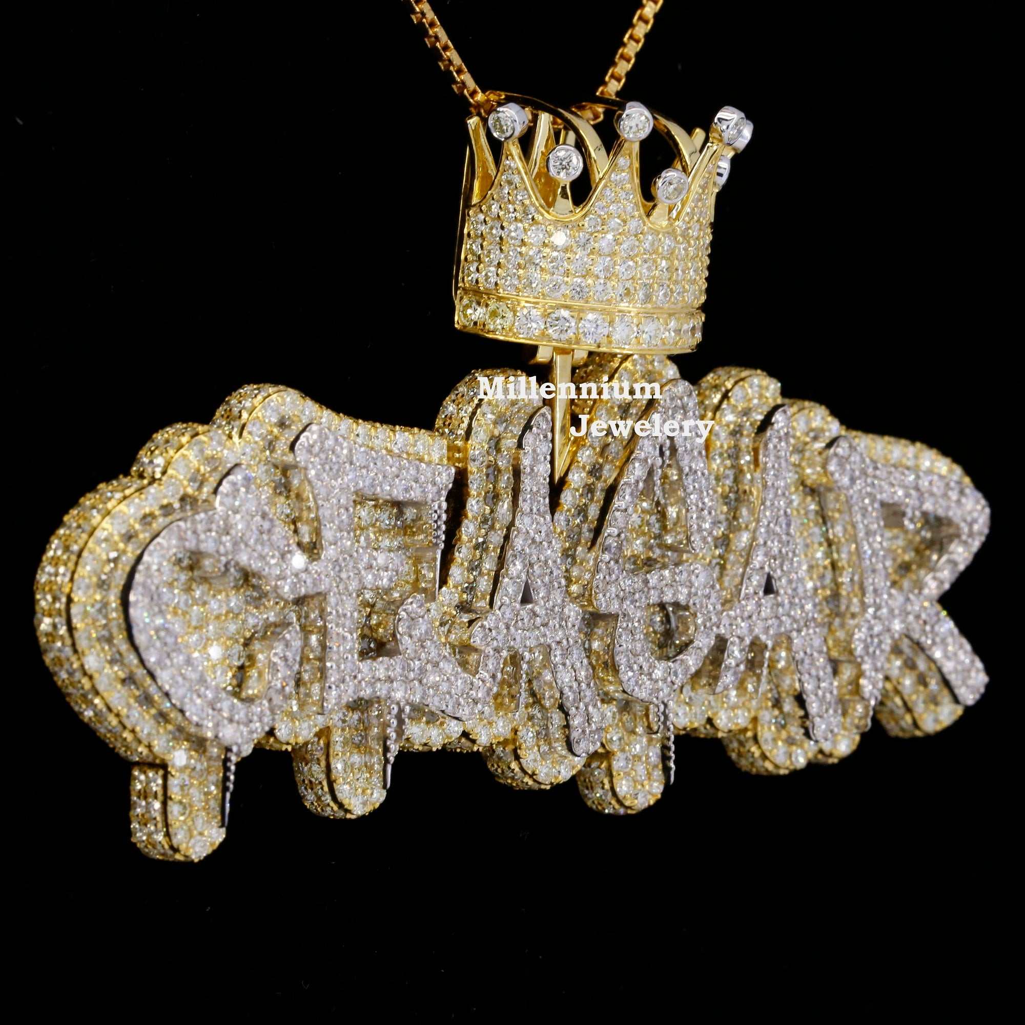 Custom Ceasar Name Moissanite Diamond Hip Hop Pendant Second
