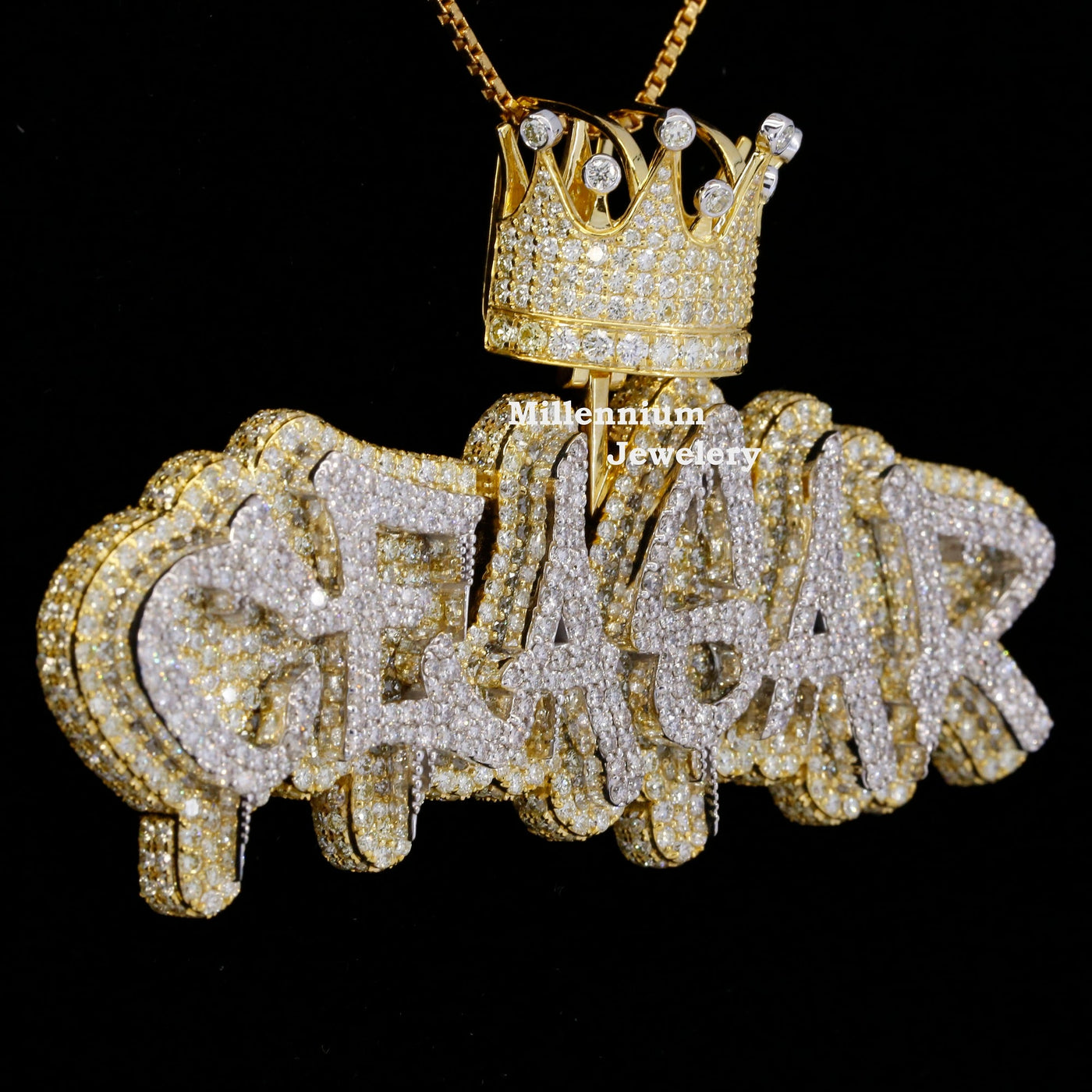 Custom Ceasar Name Moissanite Diamond Totally Stylish Hip Hop Pendant Second