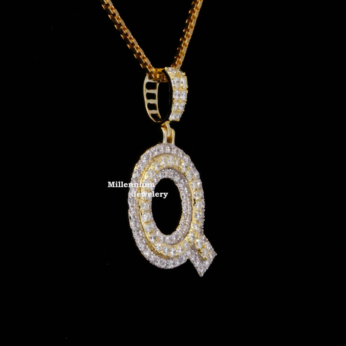 Custom Q Stunning Moissanite Round Shape Diamond Hip Hop Pendant Third