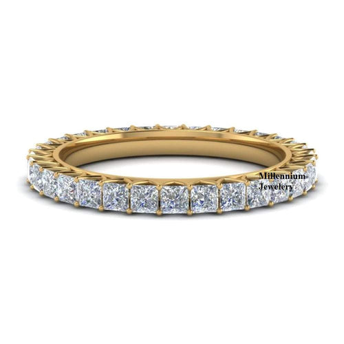 Princess Cut Moissanite Diamond 2.50ct Eternity Anniversary Band