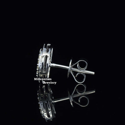 Elegant Flower Moissanite Diamond Hip Hop Style Earring Forth