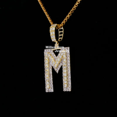 Custom M Marvelous Moissanite Round Shape Diamond Hip Hop Pendant Second