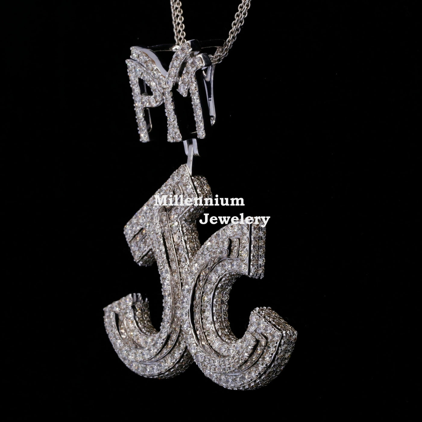 Custom Pyt Jc Moissanite Round Diamond Iced Out Hip Hop Pendant Fifth