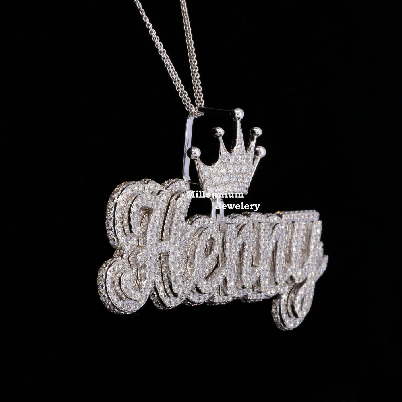 Custom Henny Moissanite Diamond Iced Out Hip Hop Pendant With Crown Forth