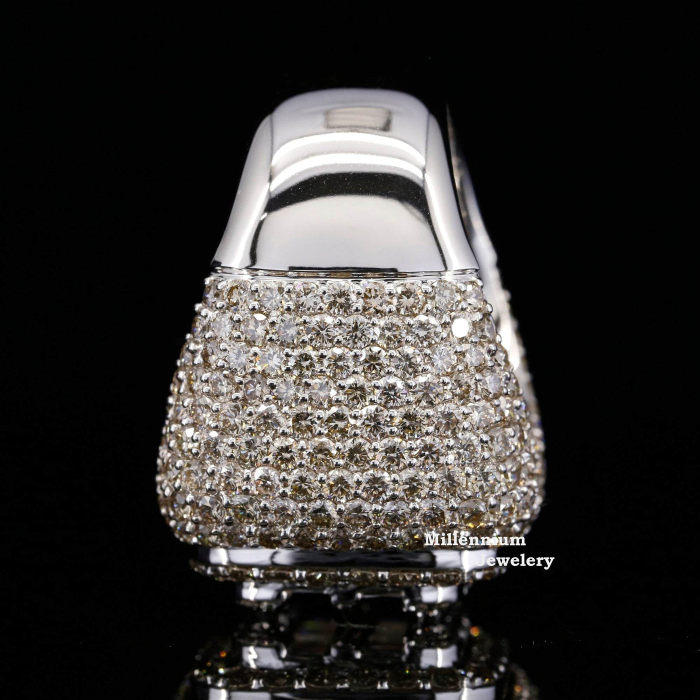 Full Iced Moissanite Diamond Iced Hip Hop Ring. Five