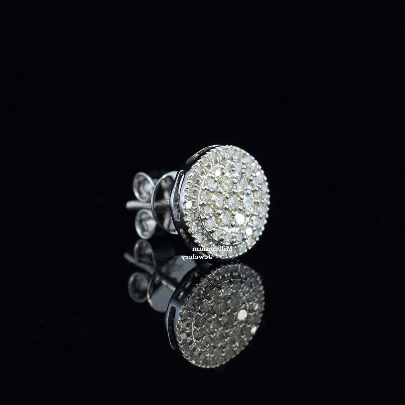 Elegant Flower Moissanite Diamond Hip Hop Style Earring Seconc