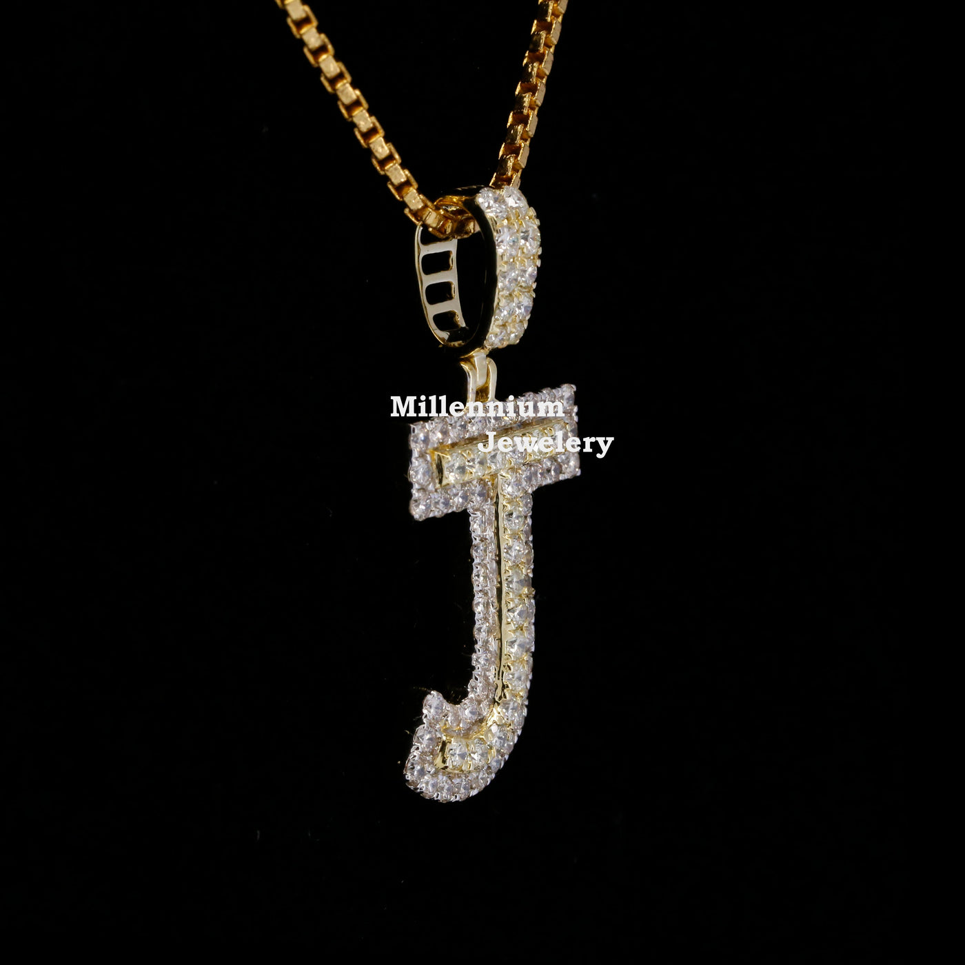 Custom J Moissanite Round Diamond Fully Iced Out In Hip Hop Pendant Sixth