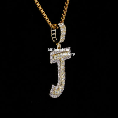 Custom J Moissanite Round Diamond Fully Iced Out In Hip Hop Pendant Sixth