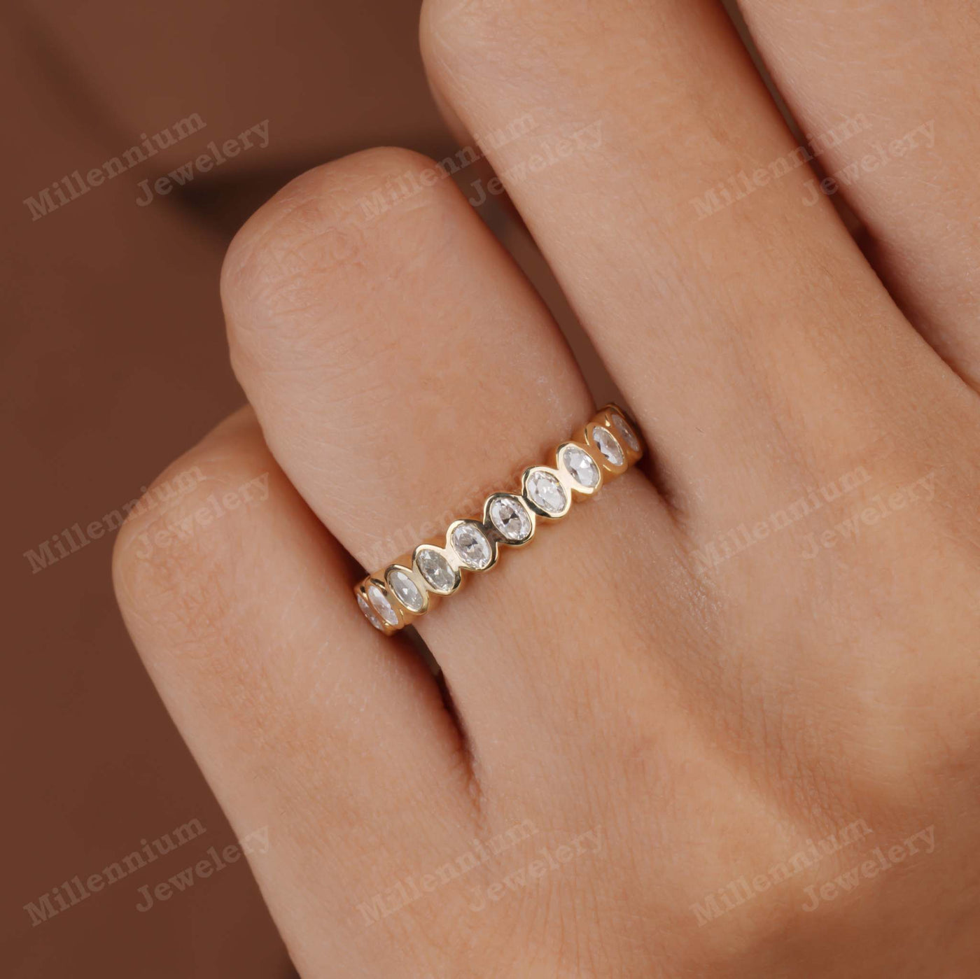 Fabulous Eternity Band in Oval Shape Lab Grown Diamond Third