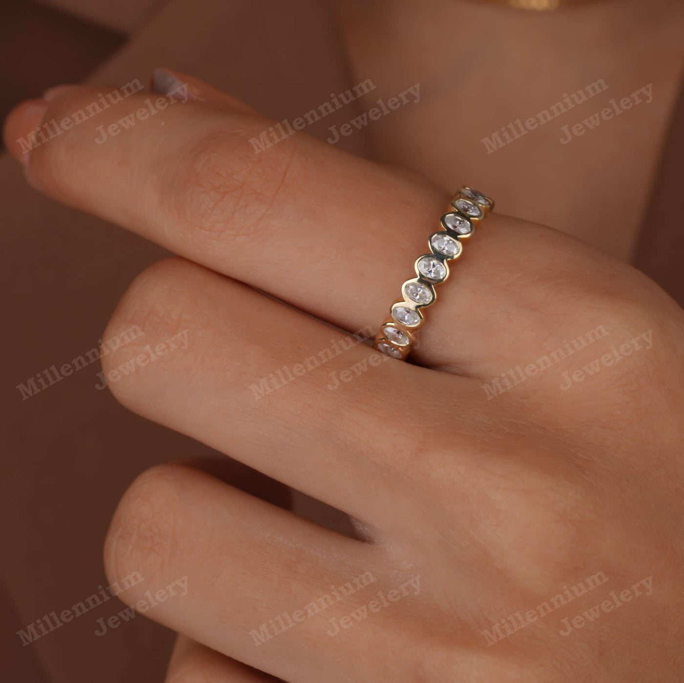 Fabulous Eternity Band in Oval Shape Lab Grown Diamond Forth