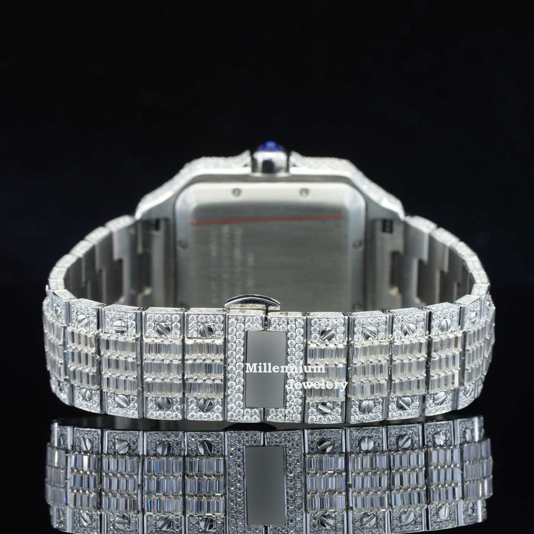 Iconic Roman Number Hip Hop Iced Out Moissanite Watch – Millennium