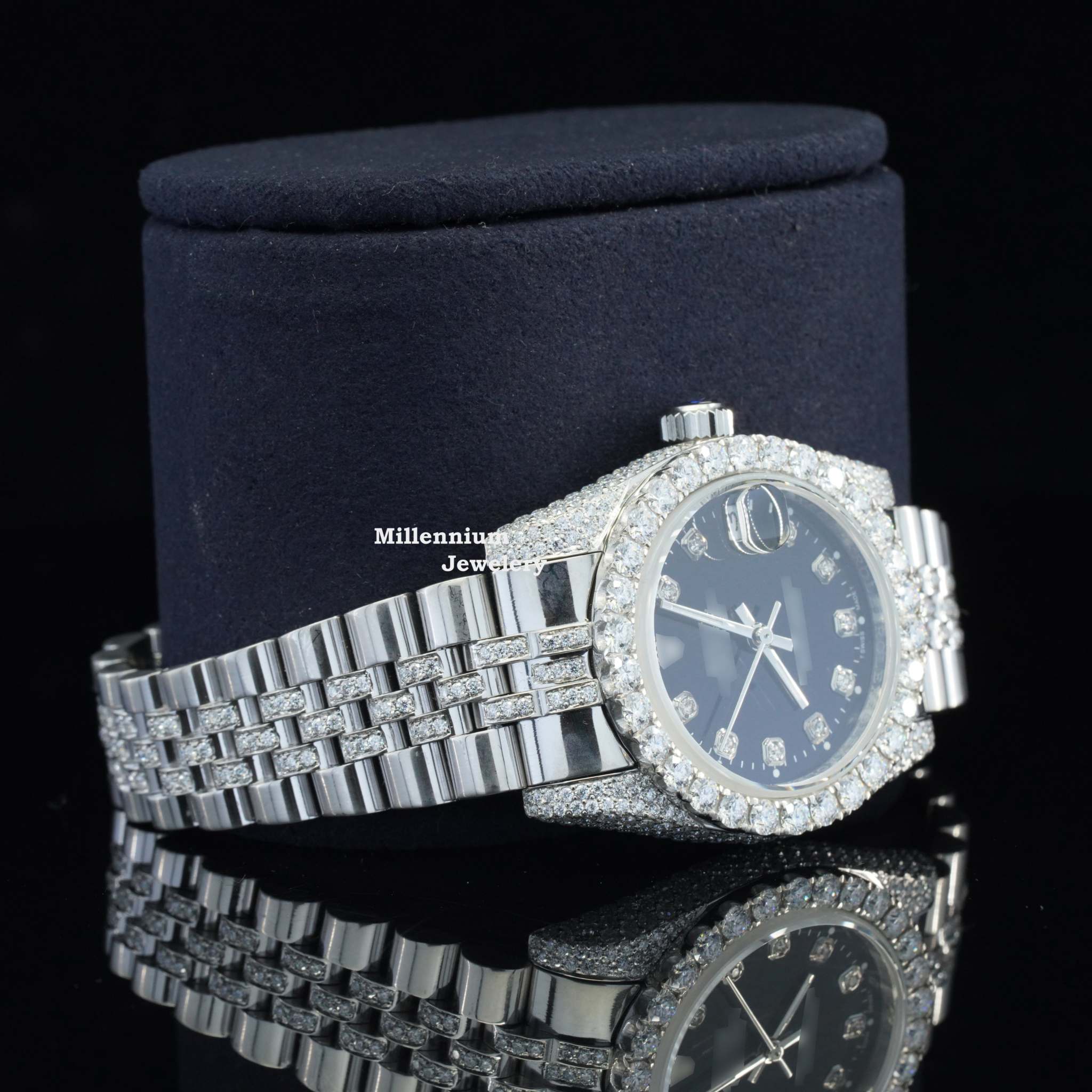 Superior Iced Out Moissanite Diamond Automatic Watch For Men Second