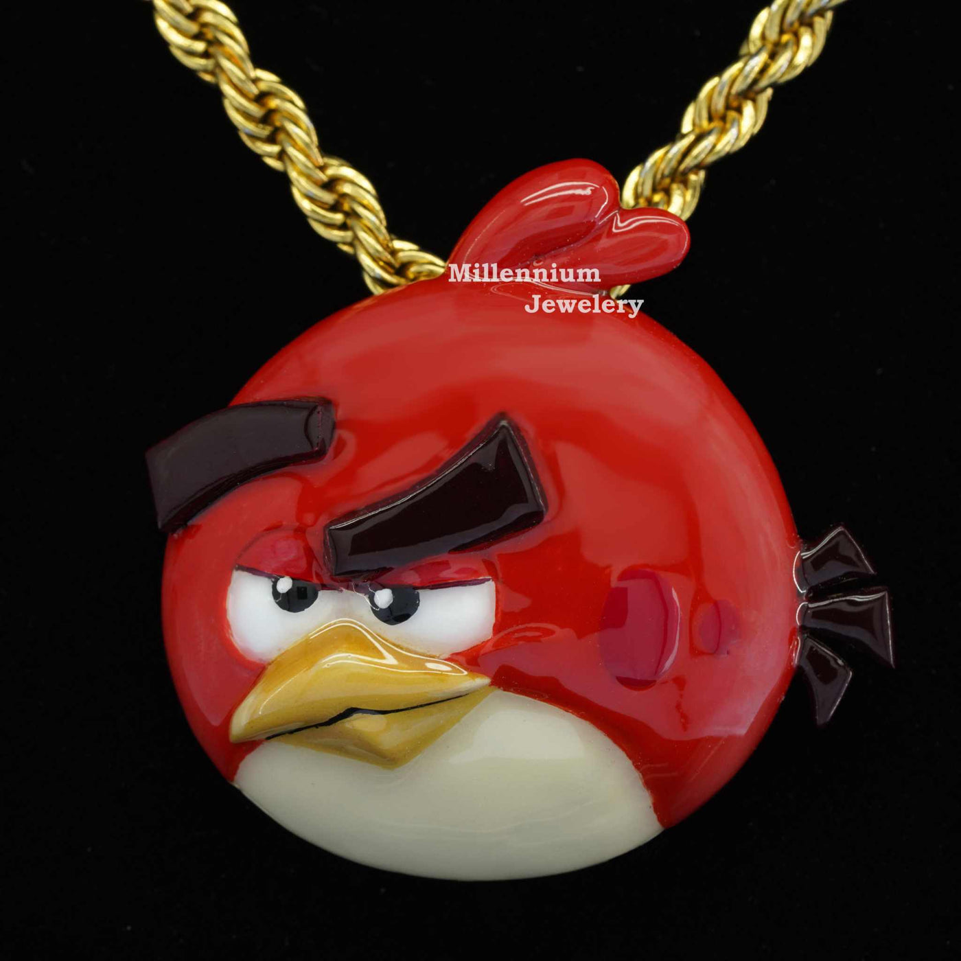 Beautiful Angry Bird 3d Enamel Hip Hop Pendant For Men First