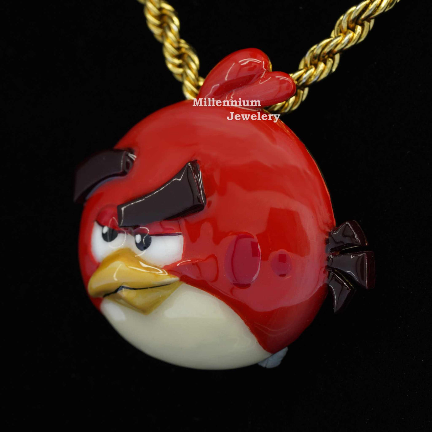 Beautiful Angry Bird 3d Enamel Hip Hop Pendant For Men Second