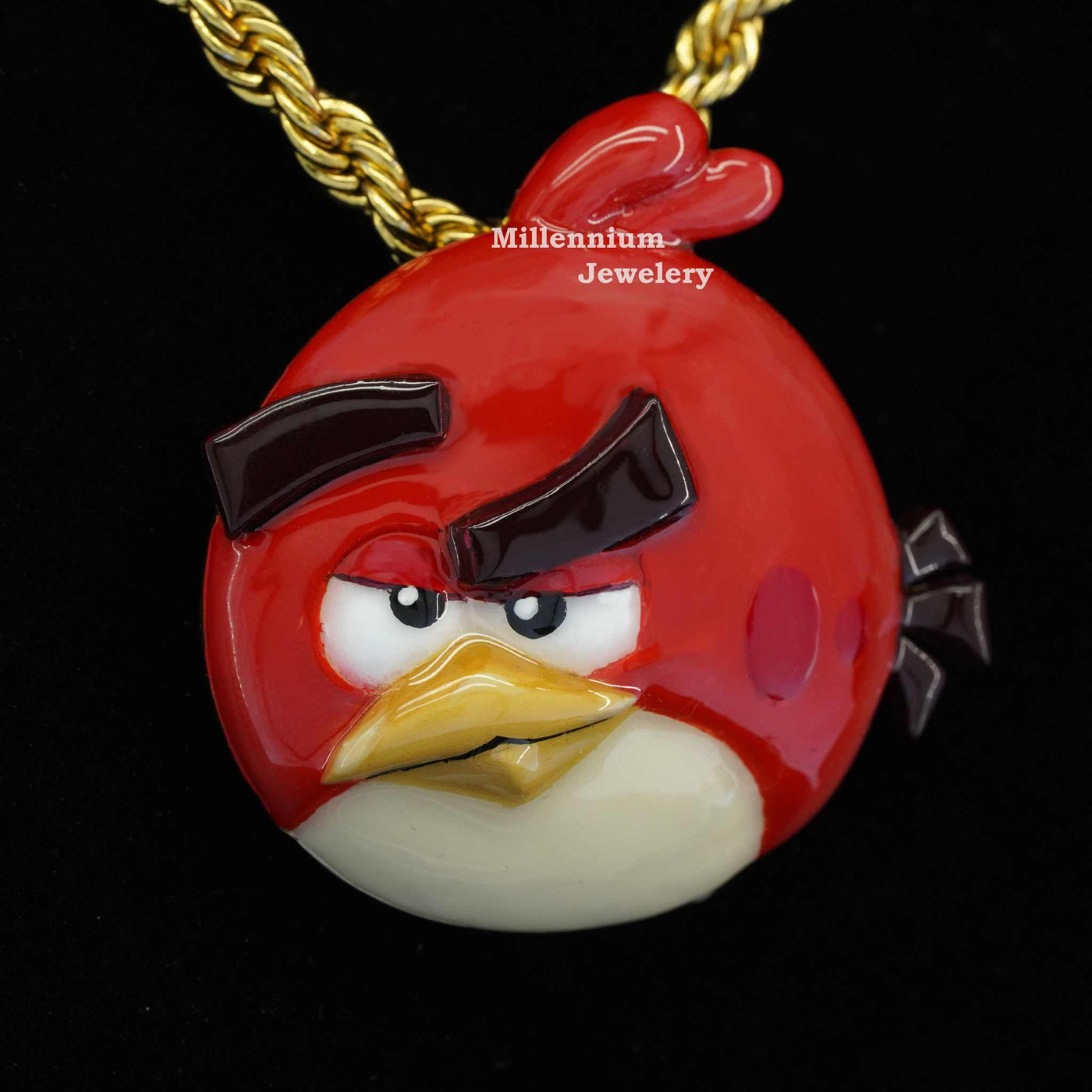 Beautiful Angry Bird 3d Enamel Hip Hop Pendant For Men Forth