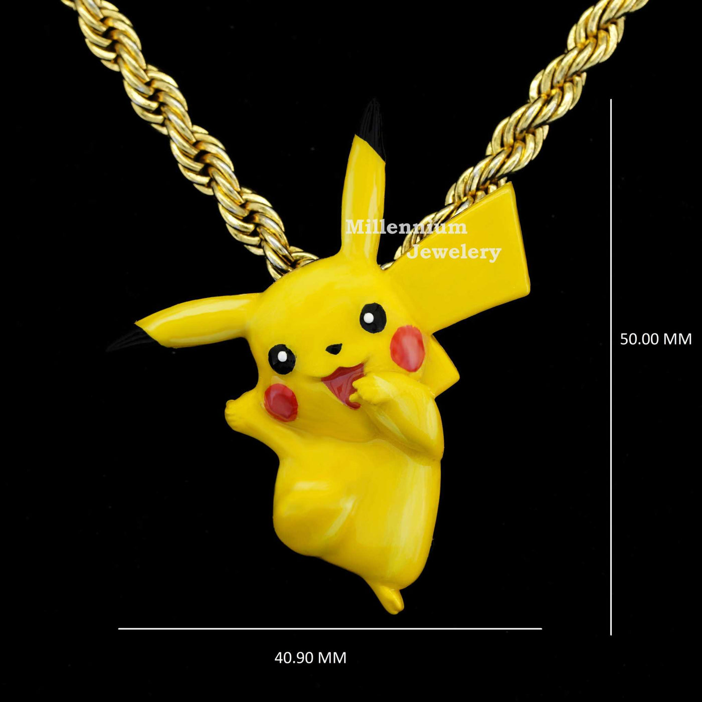 Beautiful Enamel Pikachu Custom Pendant With Pikachu Cards