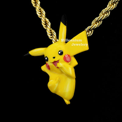 Beautiful Enamel Pikachu Custom Pendant from Pikachu ball