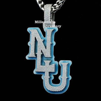 Moissanite Custom Pendant NLU Initial Hip Hop Pendant Third