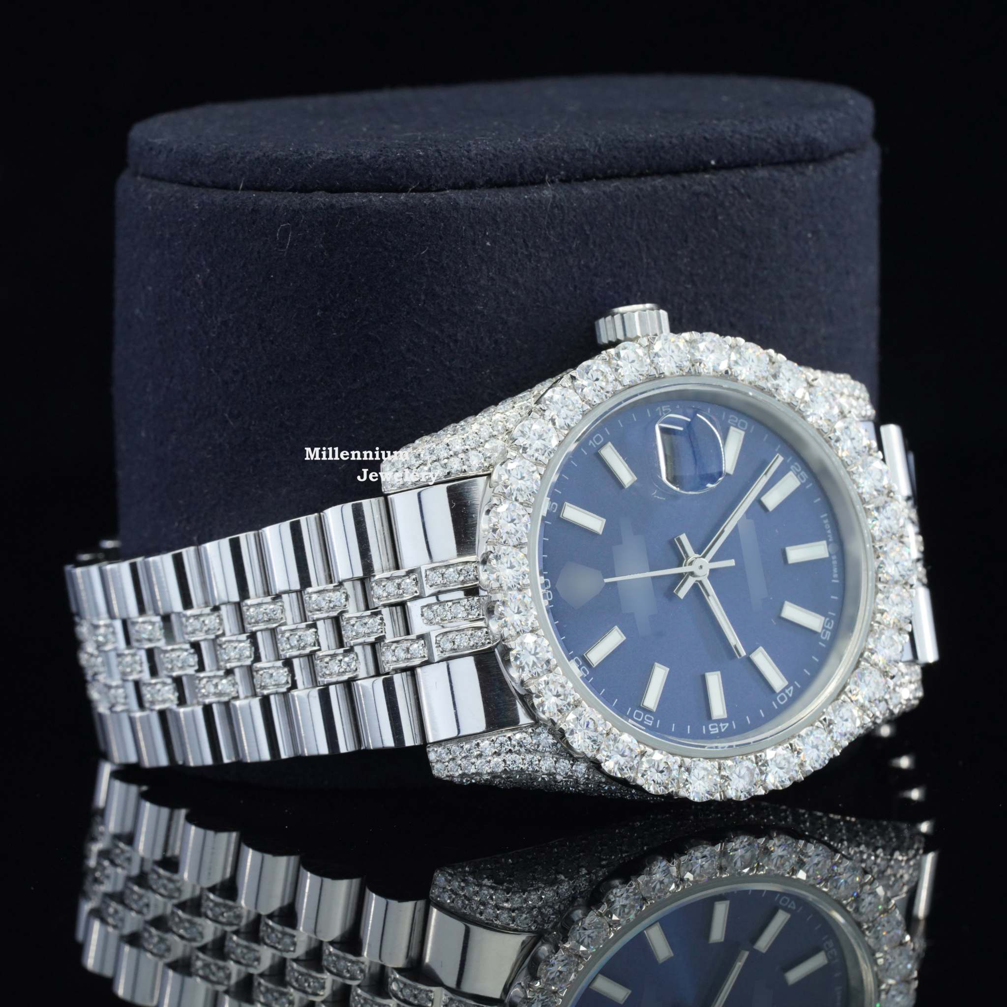 Deluxe Full Body Diamond Iced Out Moissanite Watch With Diamond Dial