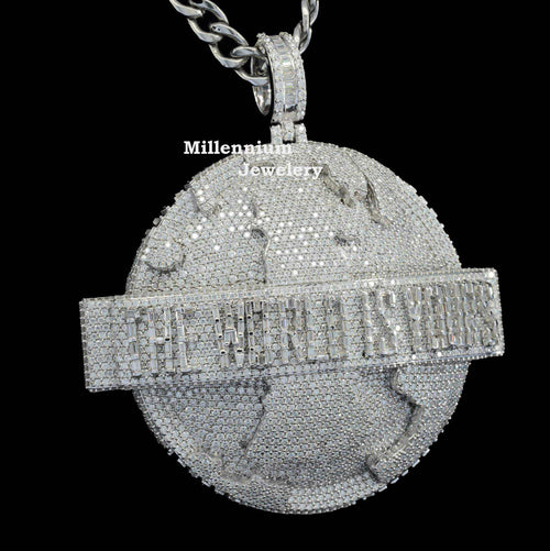 Custom Moissanite Diamond Hip Hop The World Is Yours Pendant