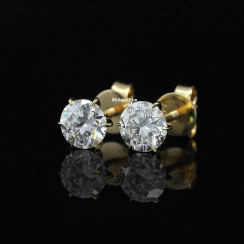 1.70ct Round Moissanite Stud Earrings
