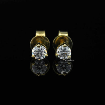 0.25ct Round Moissanite Stud Earrings For Women