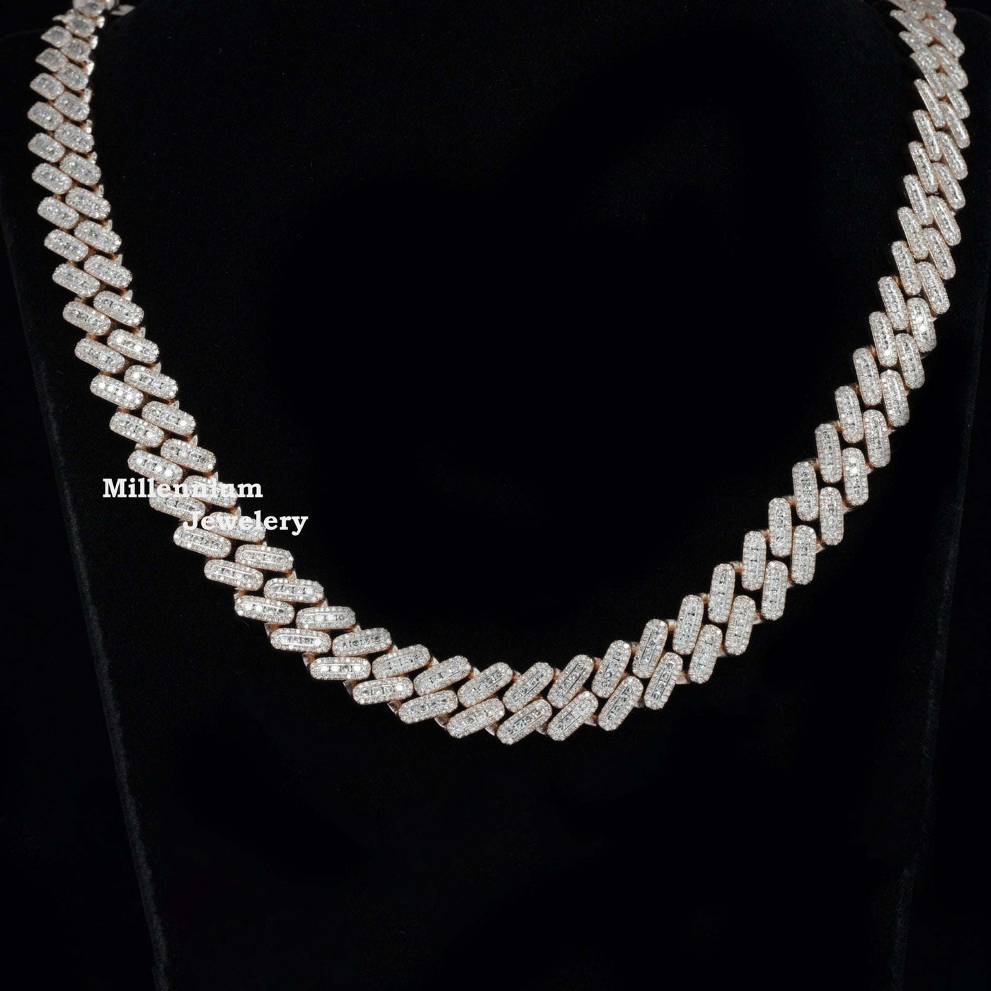 Iced Out Moissanite Diamond Hip Hop Style Unisex Cuban Chain - Millennium Jewelery