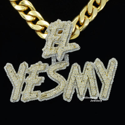 Custom El Yesmy Moissanite Round Diamond Stylish Hip Hop Pendant First