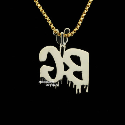 Awesome Bg Name Classic Fancy Pure Gold Silver Hip Hop Style Pendant Forth