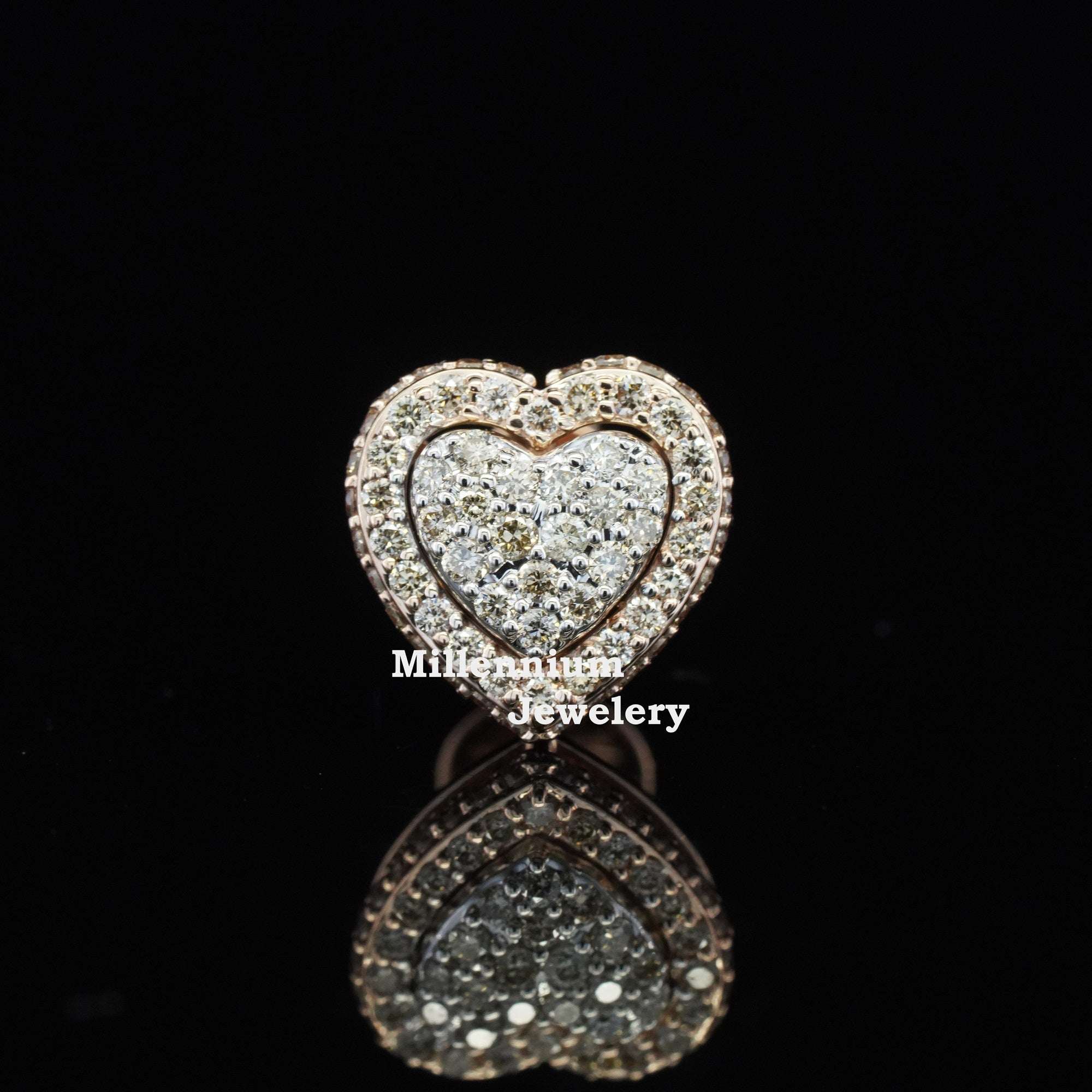 Brilliant Round Heart Shape Screw Back Moissanite Diamond Men Earring First