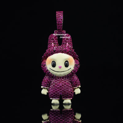 1.5CT Diamond Labubu Pendant