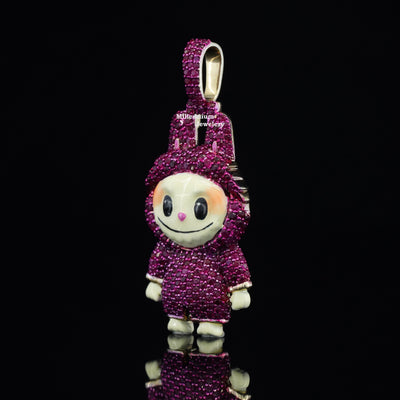 1.5CT Diamond Labubu Pendant