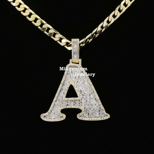 Custom Amazing A Initial Moissanite Diamond Iced Out Hip Hop Pendant