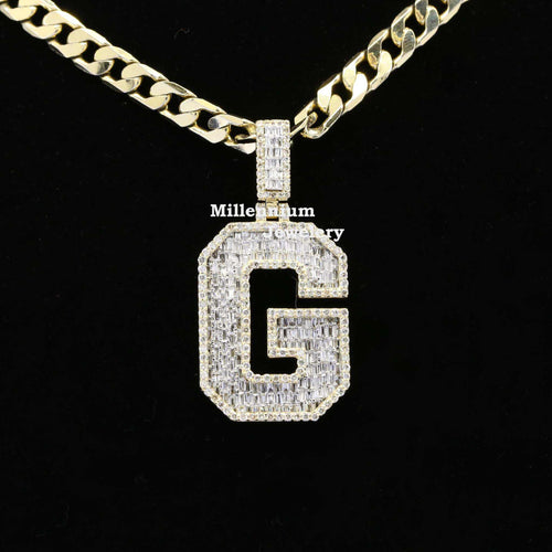Custom Classic G Initial Moissanite Diamond Iced Out Hip Hop Pendant