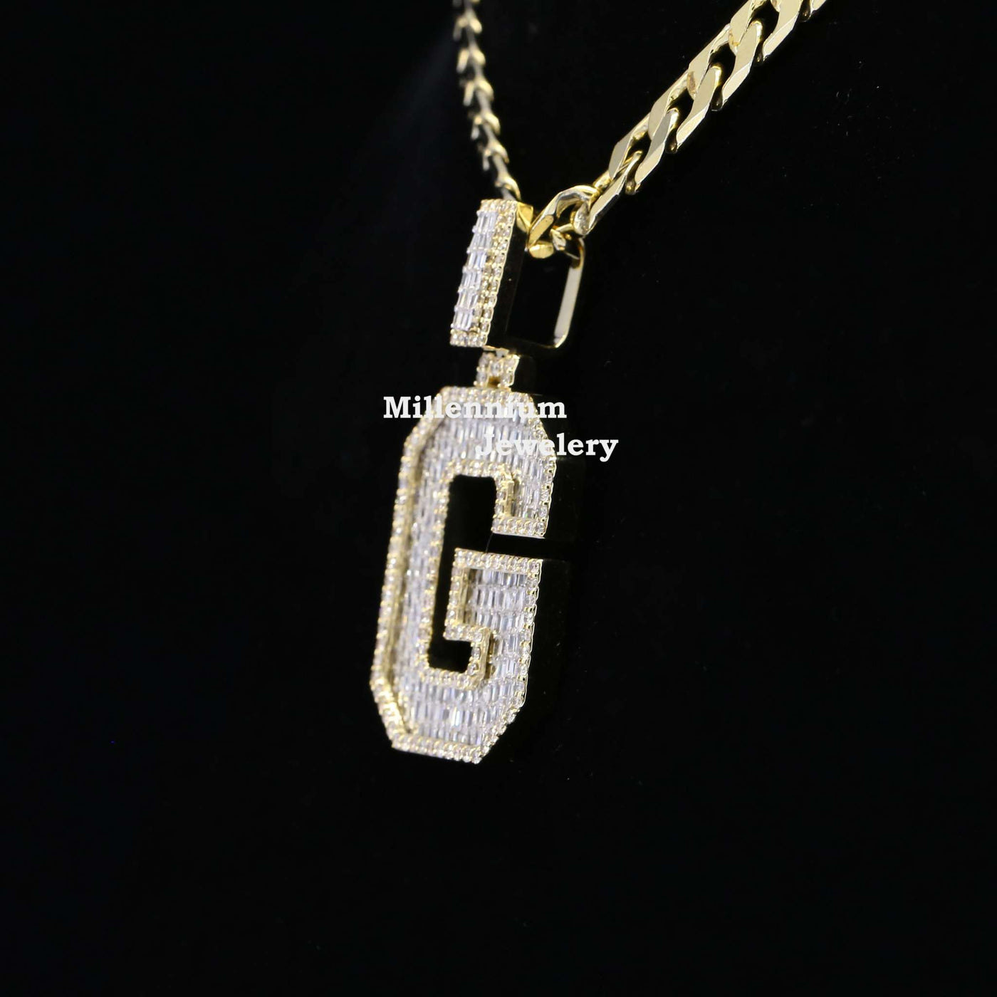 Classic G Initial Moissanite Diamond Iced Out Hip Hop Style Pendant Fifth