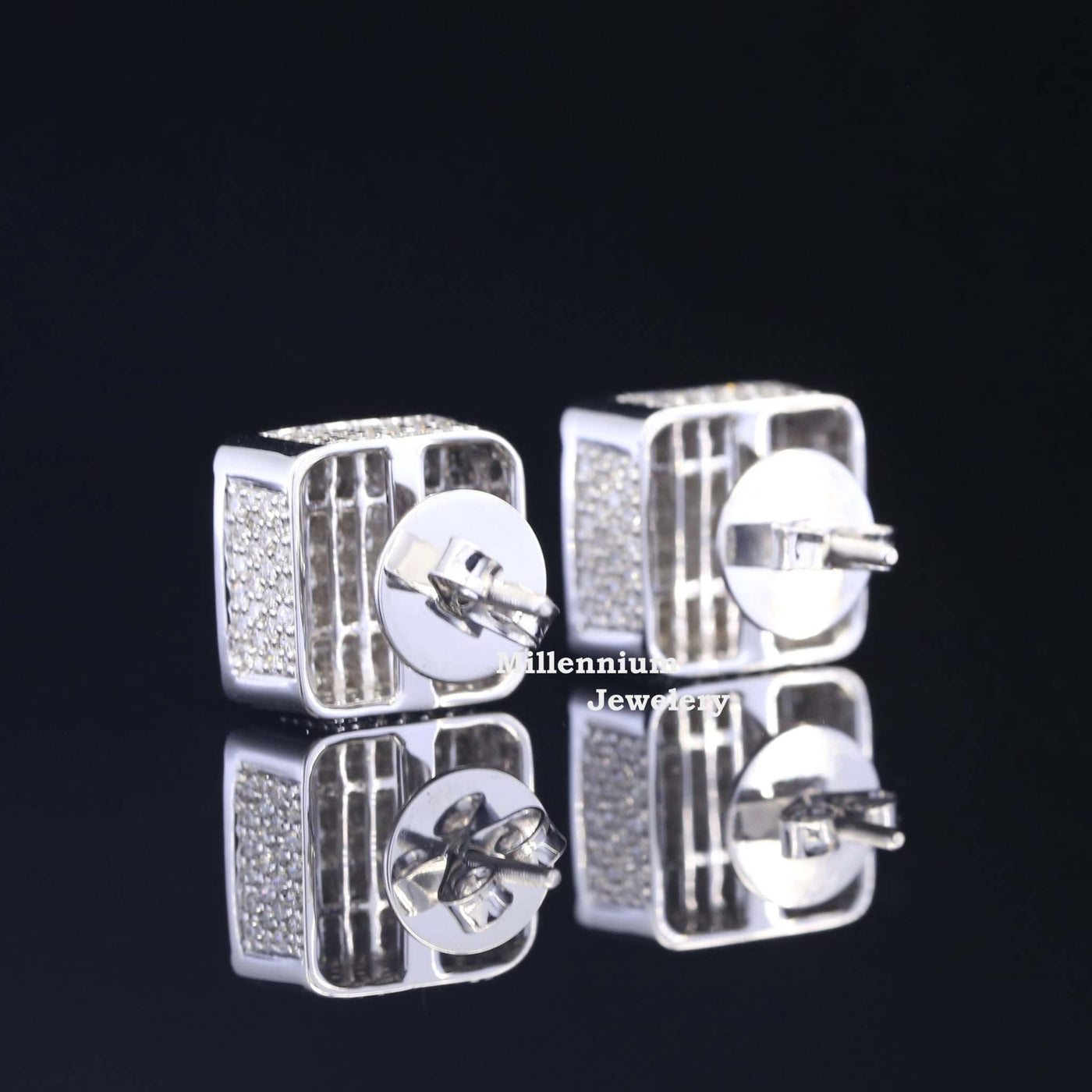 Best Hip Hop Round and Princess Moissanite Diamond Stud Earring Eight