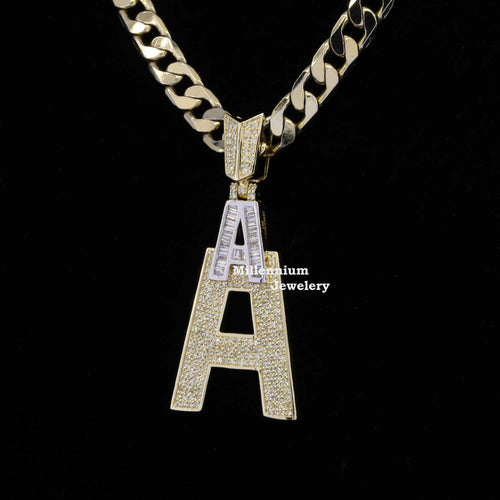 Custom Unique Designed A Moissanite Diamond Bust Down Hip Hop Pendant