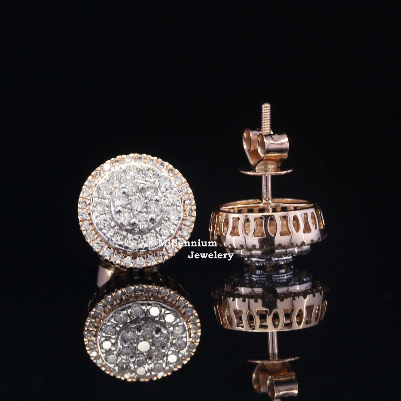 Amazing Hip Hop Style Round Shape Moissanite Diamond Earring First